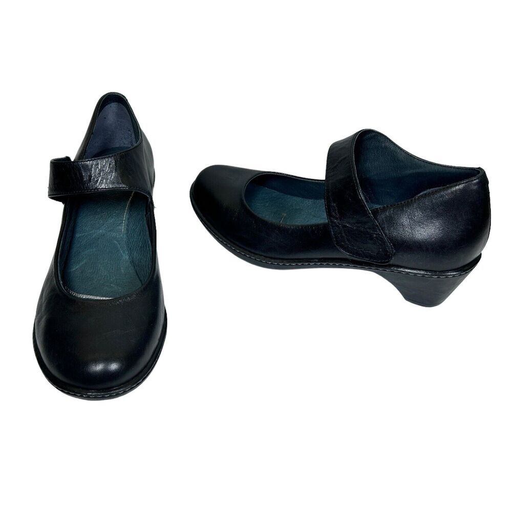 Dansko Bess Kidskin Black Leather Mary Jane Pump Comfort Shoe Size 36 US 5.5-6